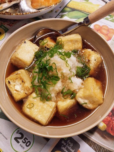 節約♫簡単フライパン1つで揚げだし豆腐の写真