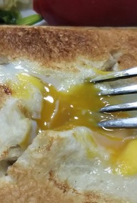 ランチパックで簡単半熟卵カレーパン