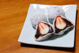レンジで簡単!いちご大福