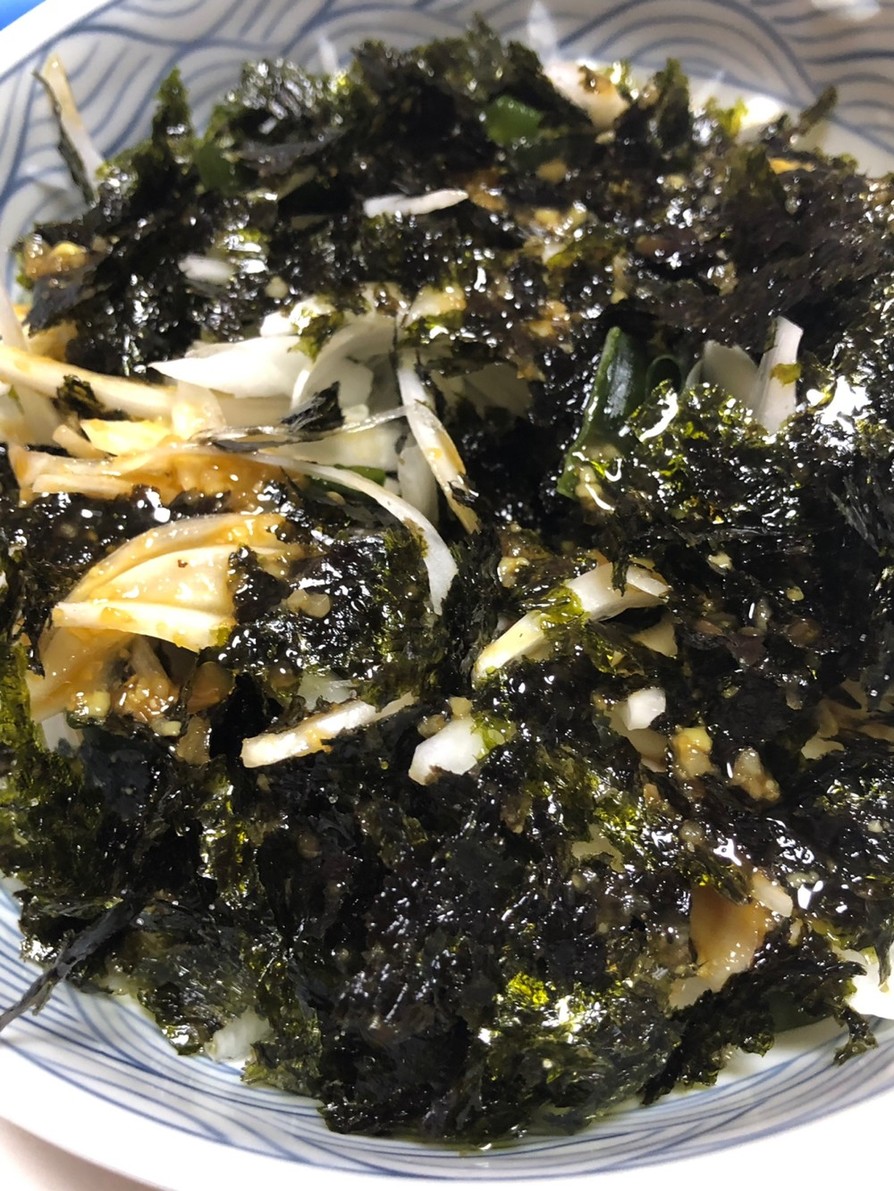 玉ねぎワカメ韓国海苔のサラダの画像