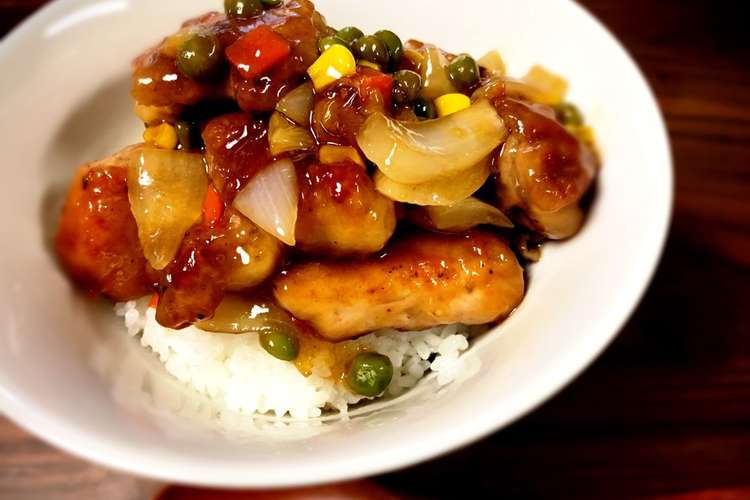 パリパリ鶏の甘酢あんかけ丼 レシピ 作り方 By まついちかず クックパッド 簡単おいしいみんなのレシピが360万品