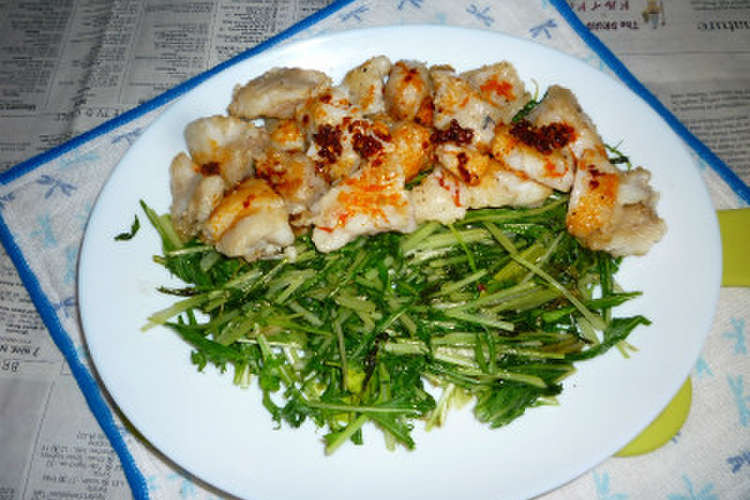 真鱈のアラと京水菜のオリーブオイル炒め レシピ 作り方 By Aranjuez5 クックパッド
