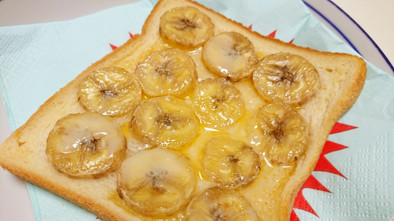 甘～い♡スイーツバナナトーストの写真