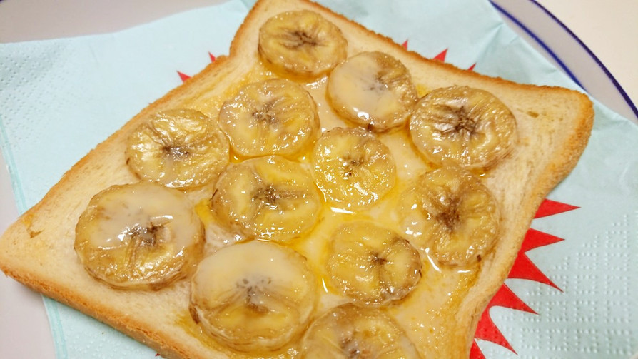 甘～い♡スイーツバナナトーストの画像