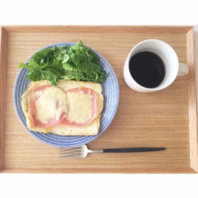 糖質オフ 厚揚げのハムチーズトースト
