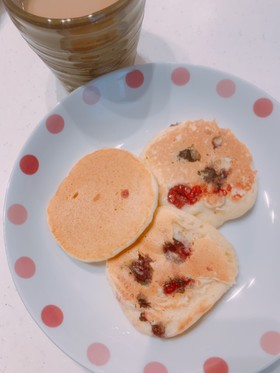 おからと冷凍ベリーのホットケーキ
