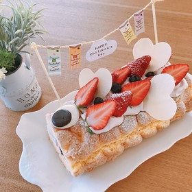 ハートの♡こいのぼりロールケーキ