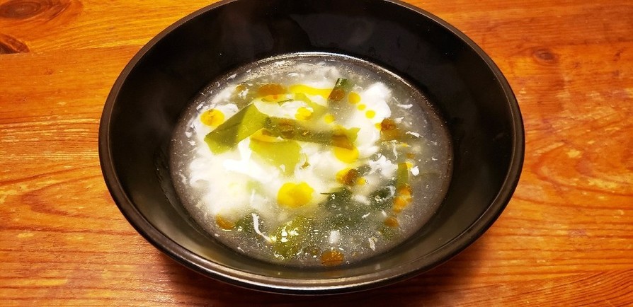 一人暮らしの卵白だけ玉子スープの画像