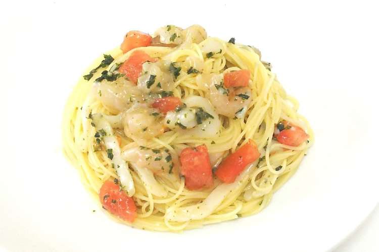 甘エビとイカの冷製カッペリーニ レシピ 作り方 By しゃちょん クックパッド