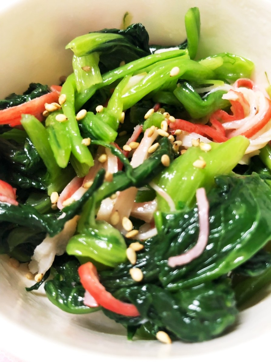 小松菜とカニカマのナムル風の画像