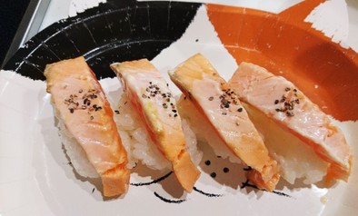 バーナーなし！フライパンで簡単♪炙り寿司の写真