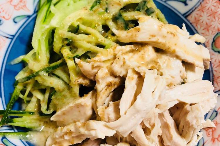 疲労回復に 鶏胸肉のバンバンジーサラダ レシピ 作り方 By Cook1010 クックパッド 簡単おいしいみんなのレシピが355万品