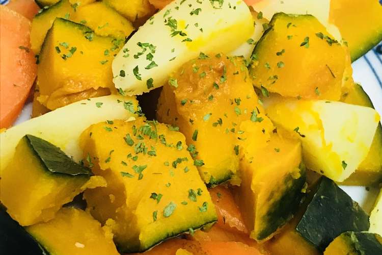 塩ゆででできあがる 緑黄色野菜の温サラダ レシピ 作り方 By Bistromiti クックパッド