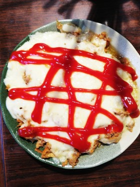 肉餡掛けポテトでチーズ焼き