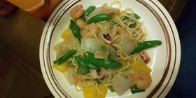 10分季節のスナックえんどう焼きそば