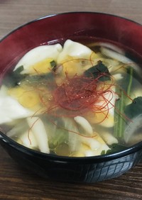水餃子入り海鮮中華スープ