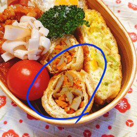 簡単節約リメイクおかずきんぴらの揚げ巻き