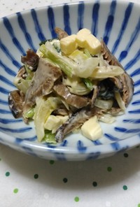 小松菜・椎茸甘煮とチーズのマヨネーズ和え