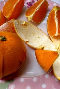 清見オレンジの剥き方