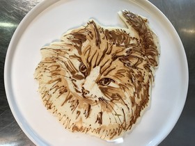ねこのパンケーキアート