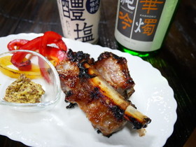 豚のスペアリブの醴塩漬け焼き