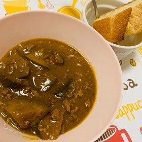 茄子とひき肉のカレー(╹◡╹)
