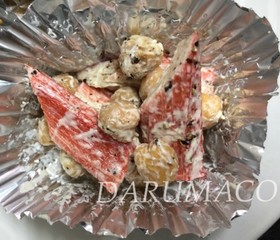 カニカマとひよこ豆のマヨネーズ和え