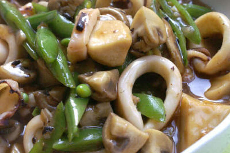 薬膳 マッシュルームとイカの豆豉炒め レシピ 作り方 By 国際薬膳学院 クックパッド