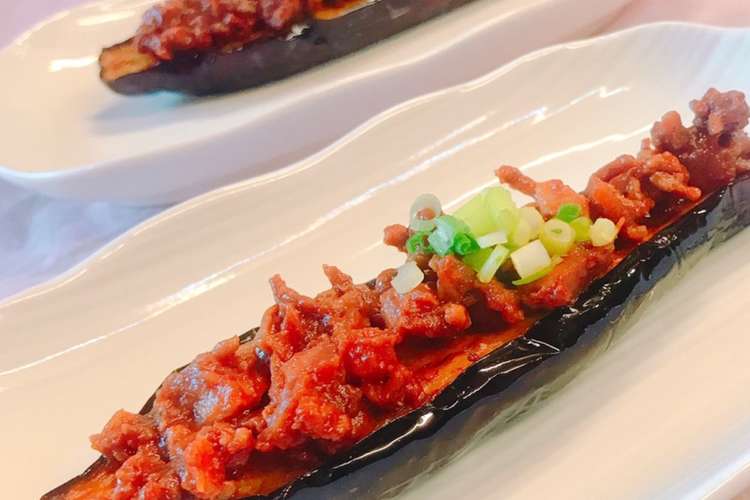 揚げ茄子のたけのこ肉味噌のせ レシピ 作り方 By かっちゃん杉 クックパッド 簡単おいしいみんなのレシピが357万品