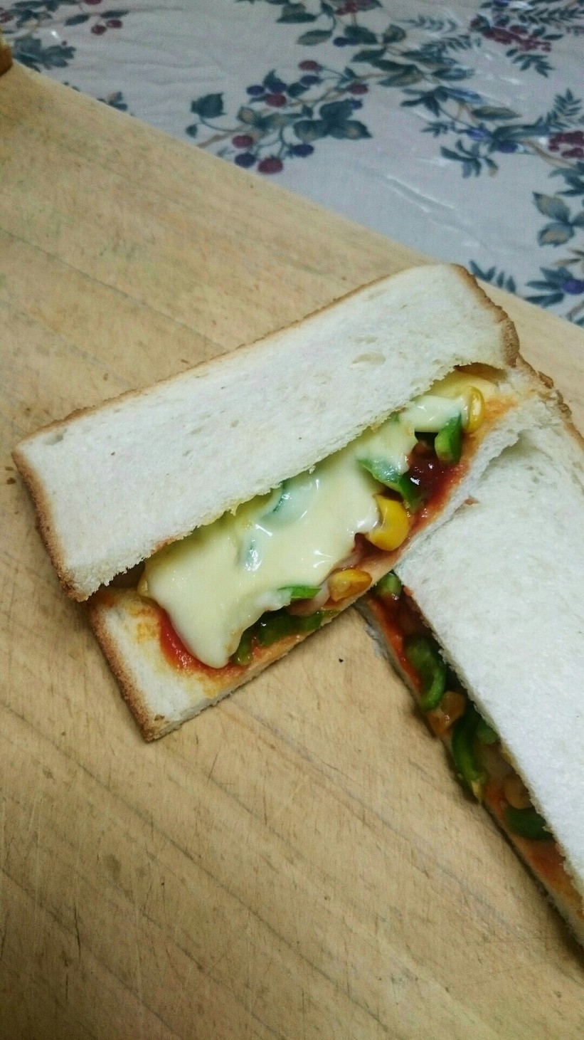 簡単ピザトースト風サンドイッチ☆お弁当もの画像