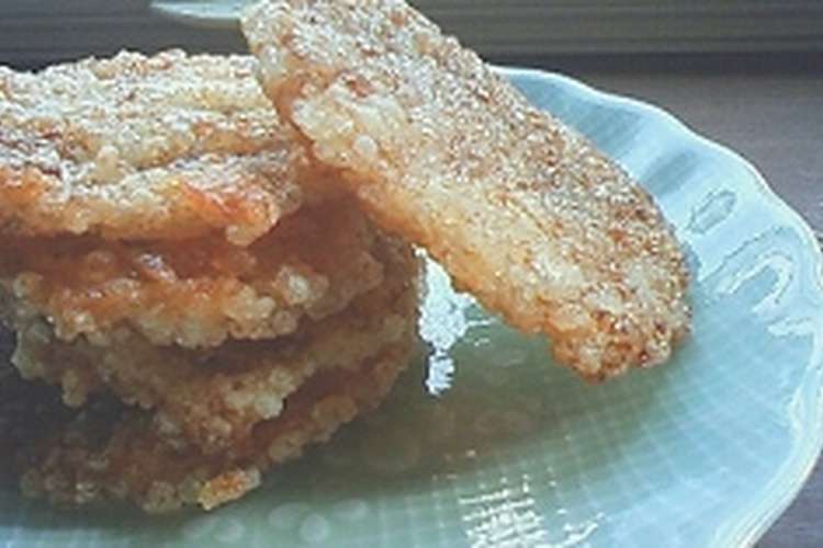 余ったご飯で 日本茶に合う甘辛揚せんべい レシピ 作り方 By まさゆ子 クックパッド 簡単おいしいみんなのレシピが356万品