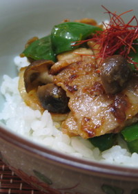 ピリ辛～味噌豚丼