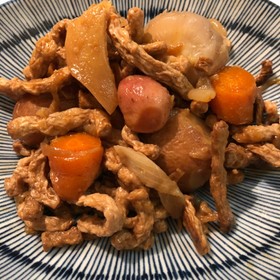 圧力鍋で根菜煮物 ビーガン 精進