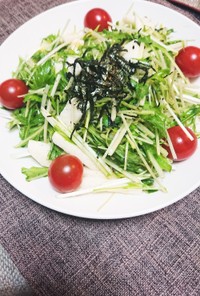 水菜と長芋のサラダ