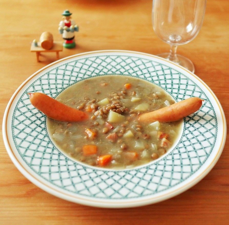 ドイツのレンズ豆のスープ　リンゼンズッペの画像