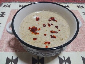 豆腐とすりゴマの坦々スープ