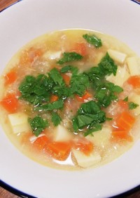 ブラジル料理♪お米と野菜のスープ