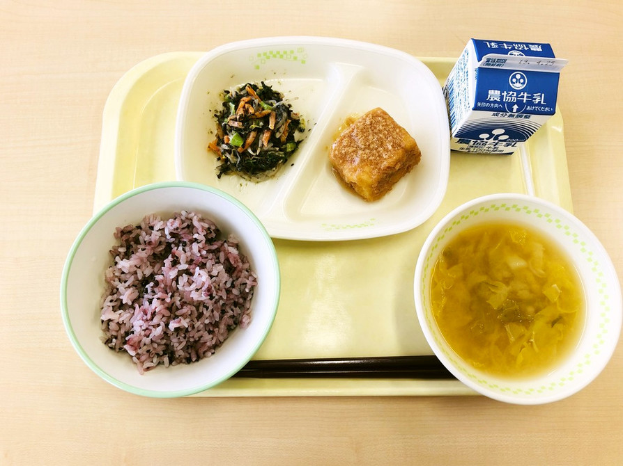 揚げ出し豆腐のあんかけ【胎内市学校給食】の画像