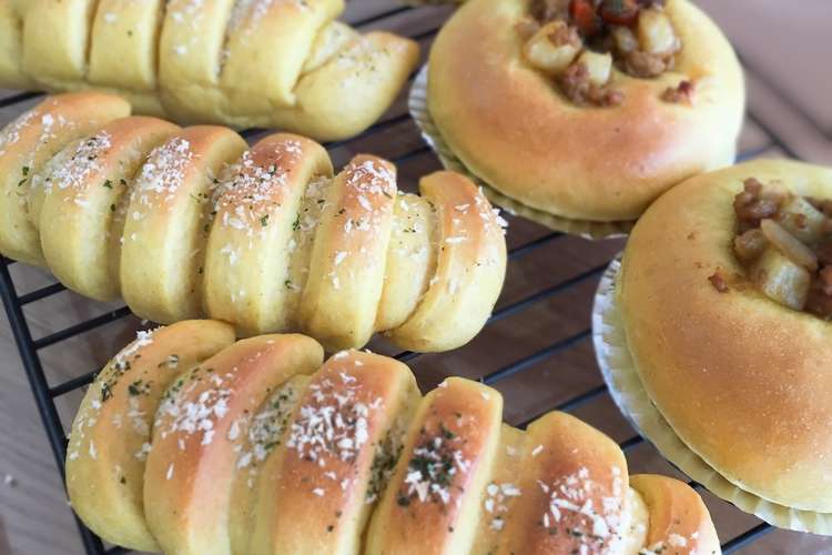 Hb カレー生地のお惣菜パン レシピ 作り方 By Shibasaya クックパッド 簡単おいしいみんなのレシピが352万品