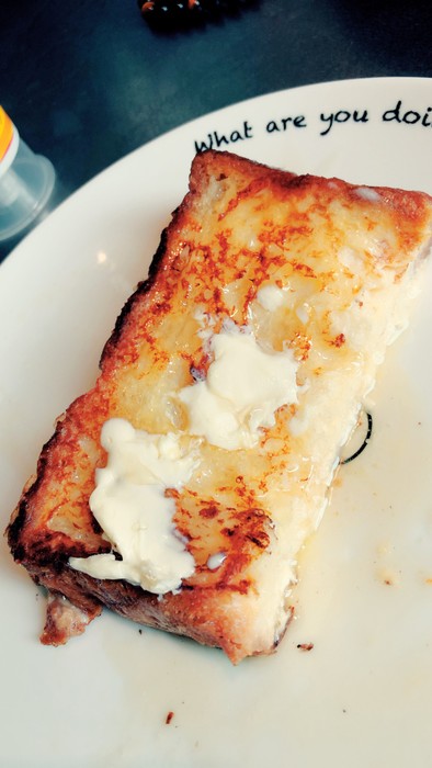 高級食パンでフレンチトースト作ったったの写真