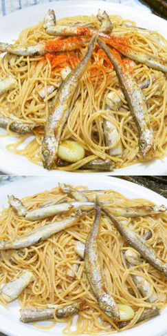 ししゃものシンプルパスタ☆魚臭さゼロ