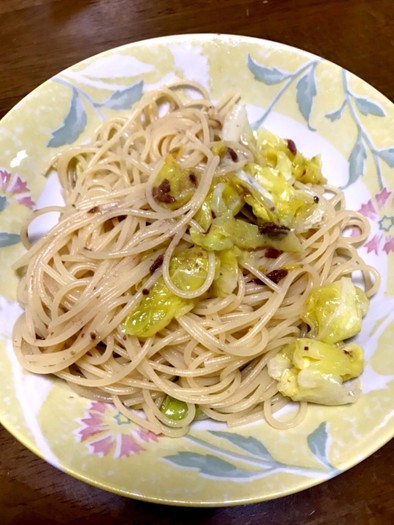 キャベツとアンチョビのパスタの写真