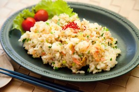 干しエビとネギの卵炒飯⁂簡単パラパラ
