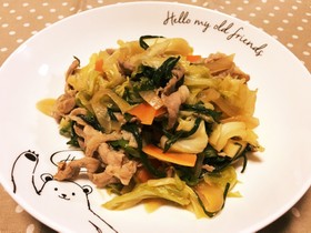 甘辛♡にら豚炒め♡