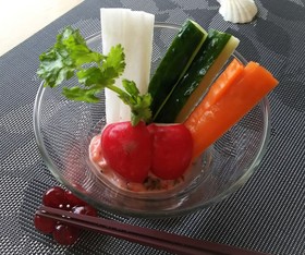 スティックサラダ&梅のディップ