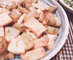 ~簡単厚揚げの肉味噌炒め~