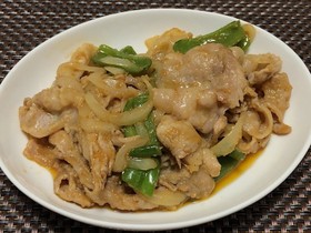 豚バラ薄切り肉のテキトーポークチャップ風