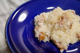 生米で✽簡単チーズリゾット