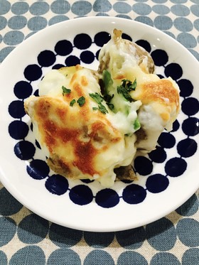 新じゃがいもとアスパラガスのチーズ焼き
