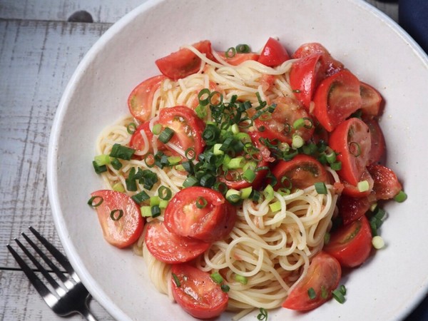 フルーツトマトの和風冷製パスタ